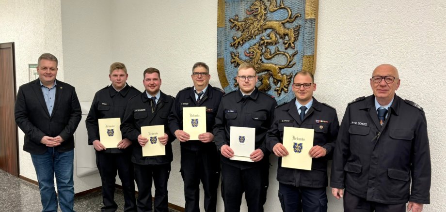 Ernennung von neuen Wehrführern durch Bürgermeister Müller