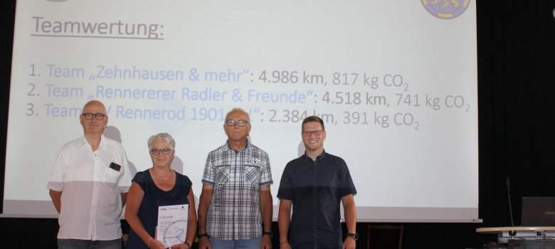 Bei der Abschlussveranstaltung des STADTRADELNS wurden die erfolgreichsten Teams der Verbandsgemeinde geehrt.